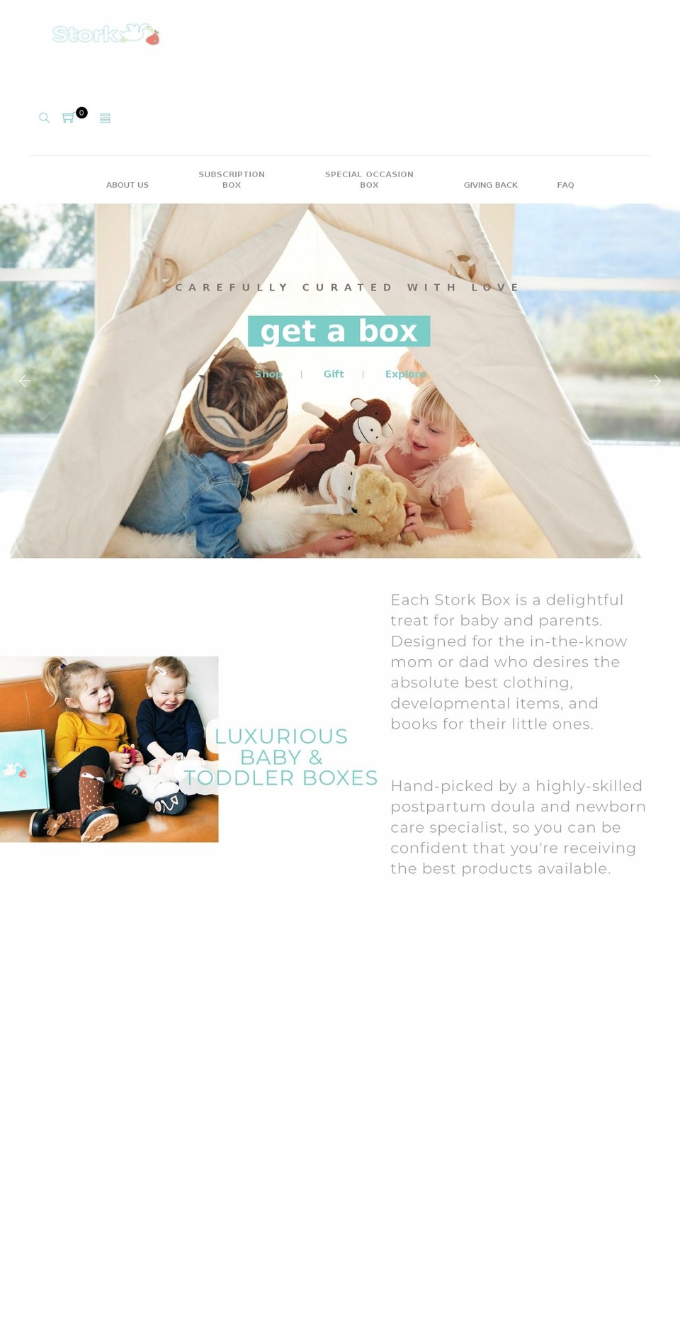 stork-box.com — Shopify storefront screenshot