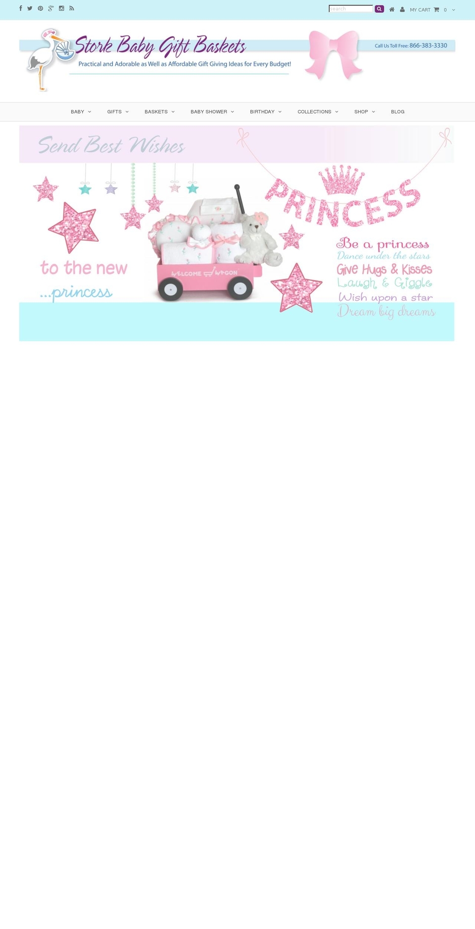 storkbabygifts.com shopify website screenshot