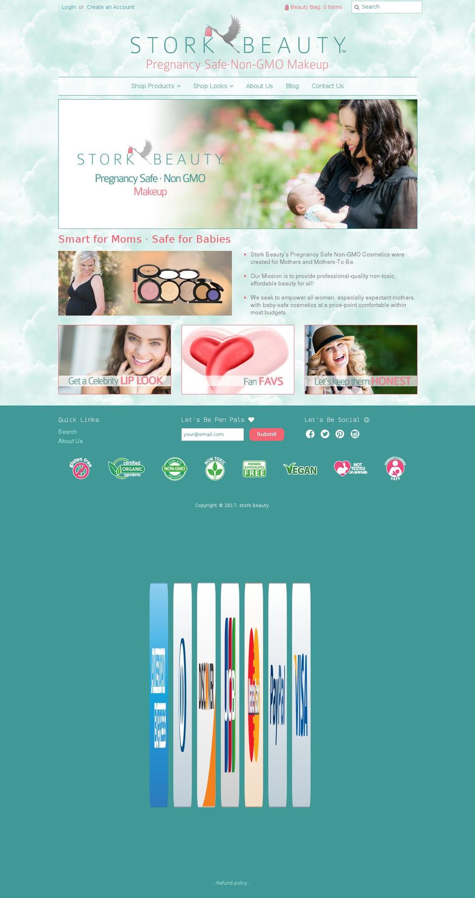 storkbeauty.com shopify website screenshot