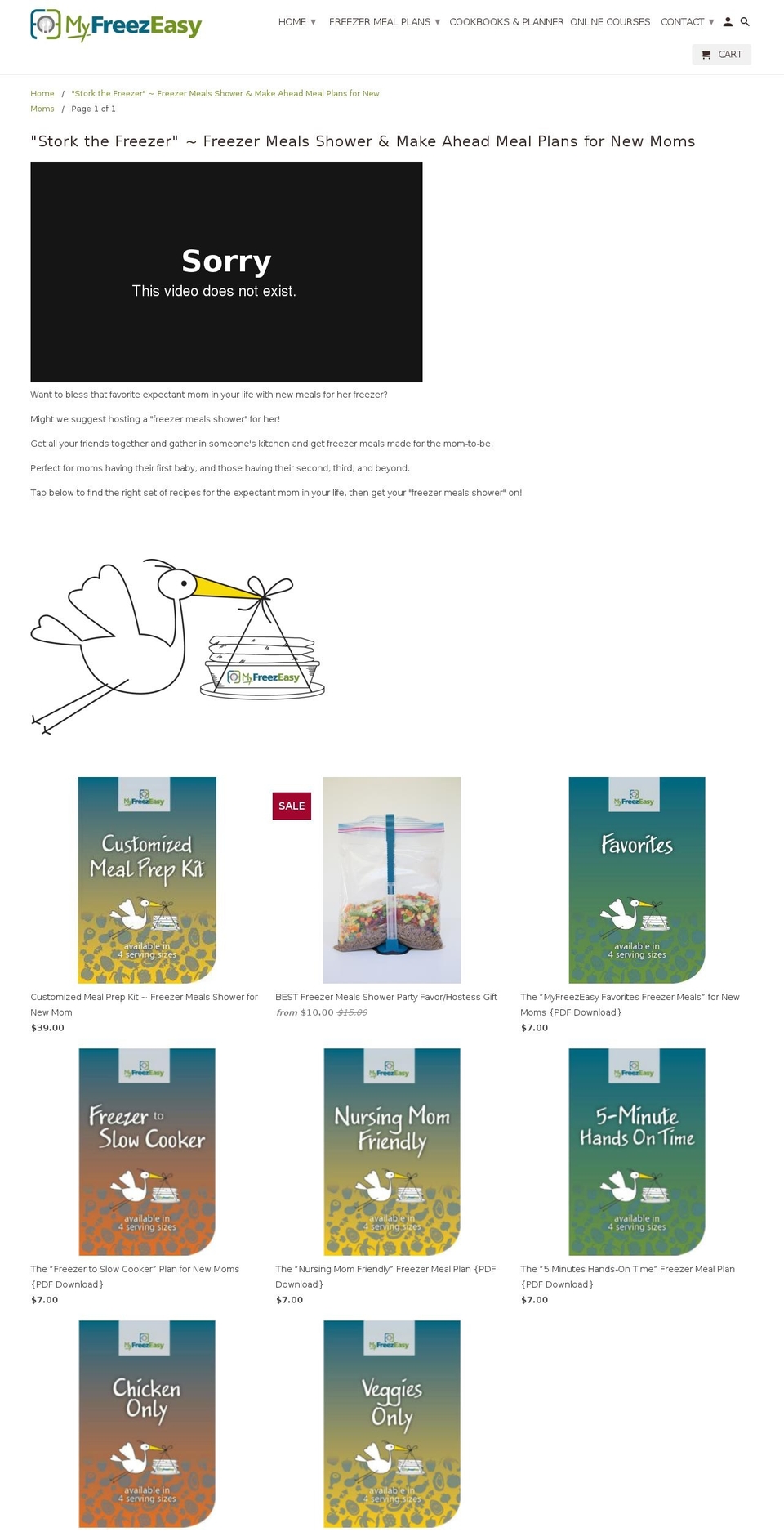 storkthefreezer.com — Shopify storefront screenshot