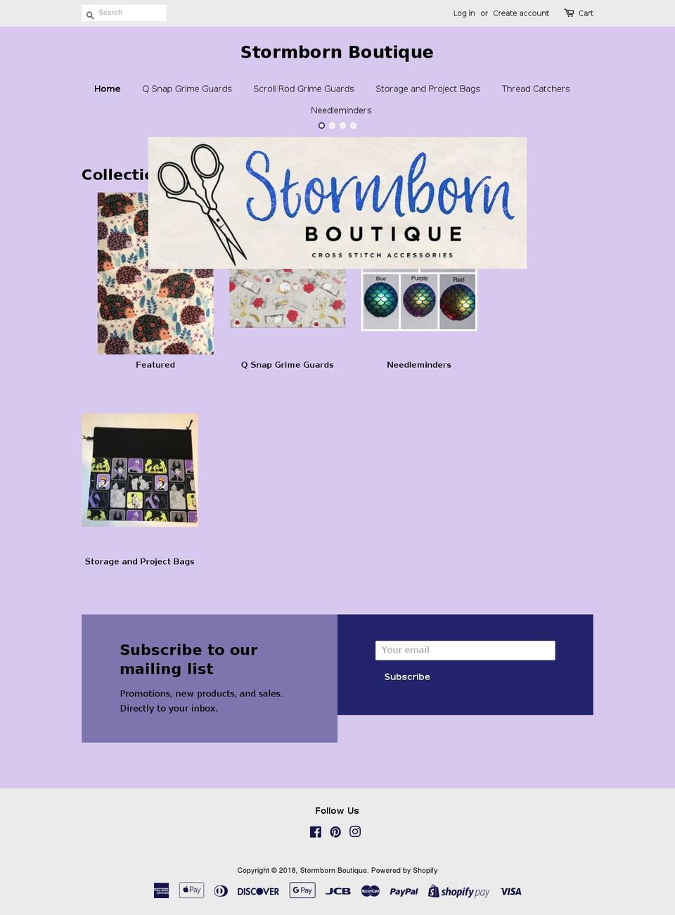 stormbornboutique.com shopify website screenshot