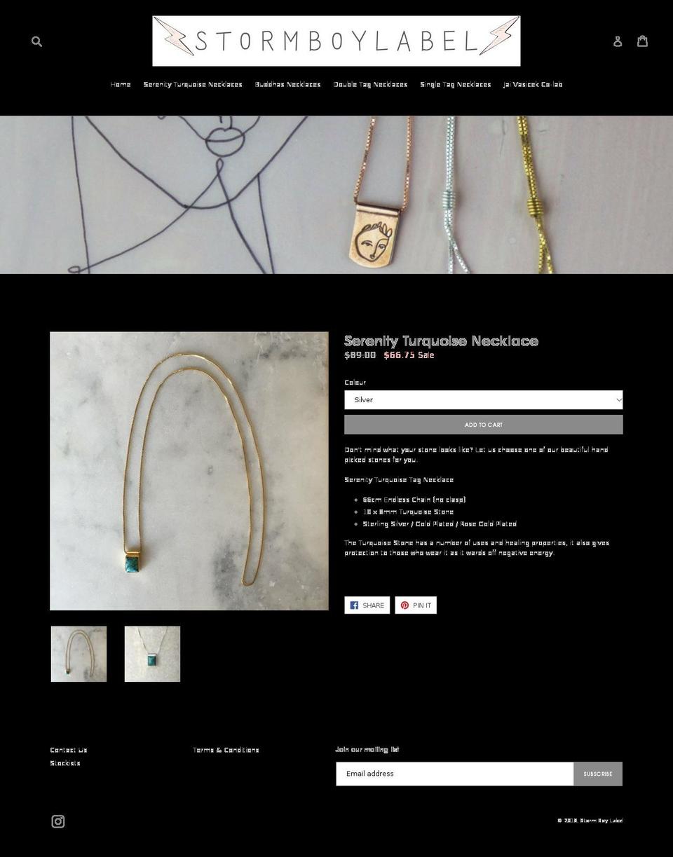stormboylabel.com — Shopify storefront screenshot