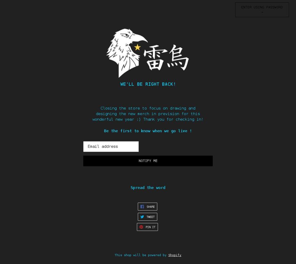 stormcrowsupply.com shopify website screenshot