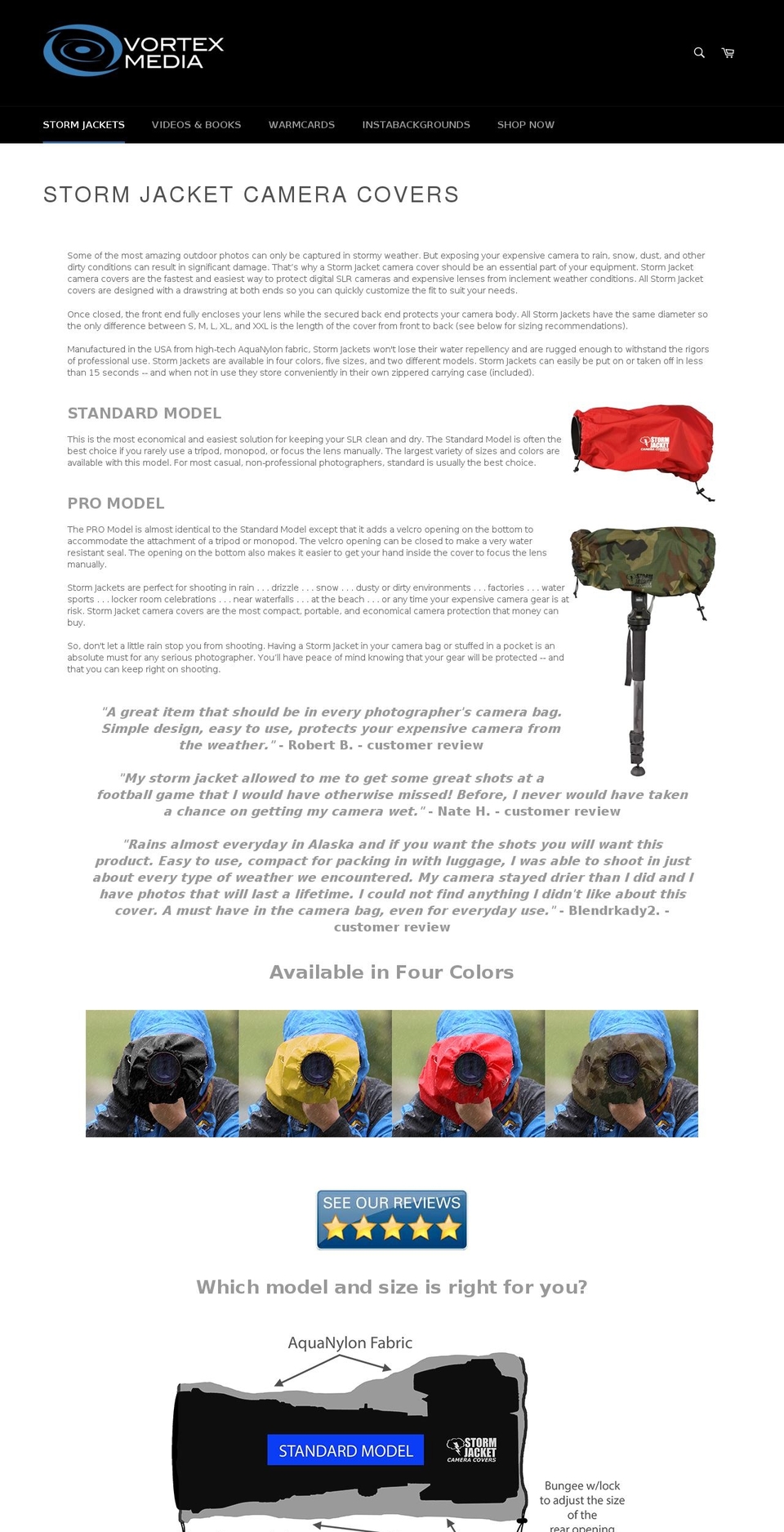 stormjacket.com shopify website screenshot