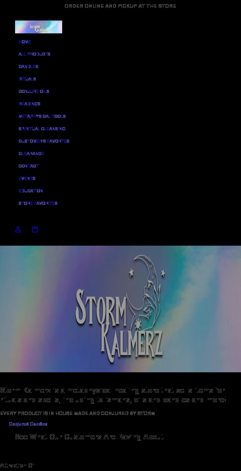 stormkalmerz.com shopify website screenshot