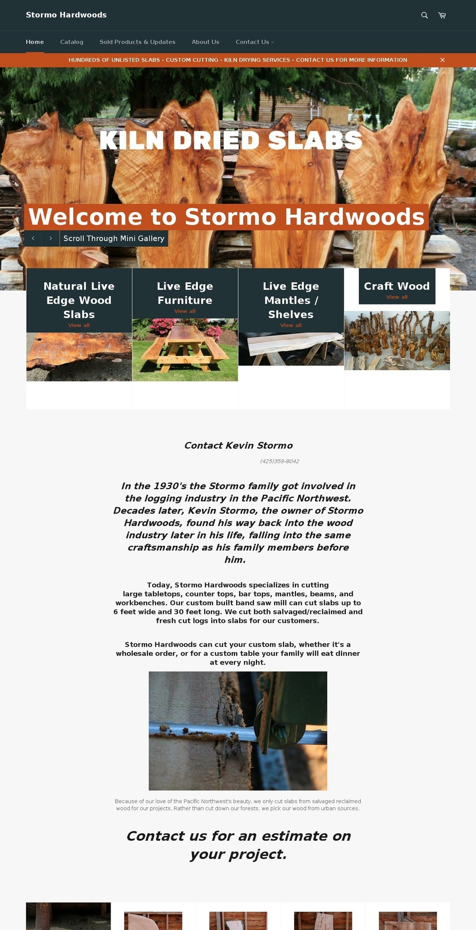 stormohardwoods.com shopify website screenshot