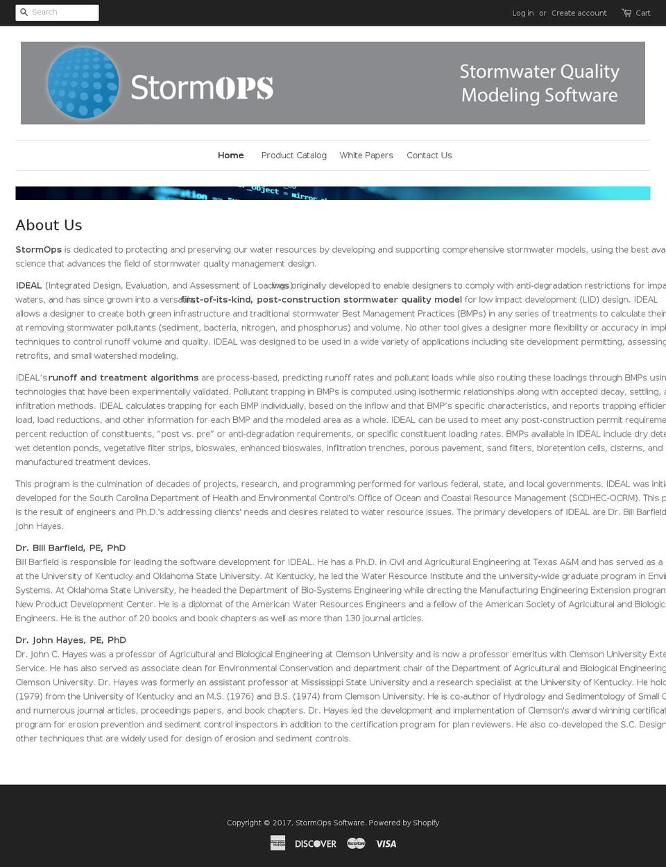 stormopssoftware.com shopify website screenshot