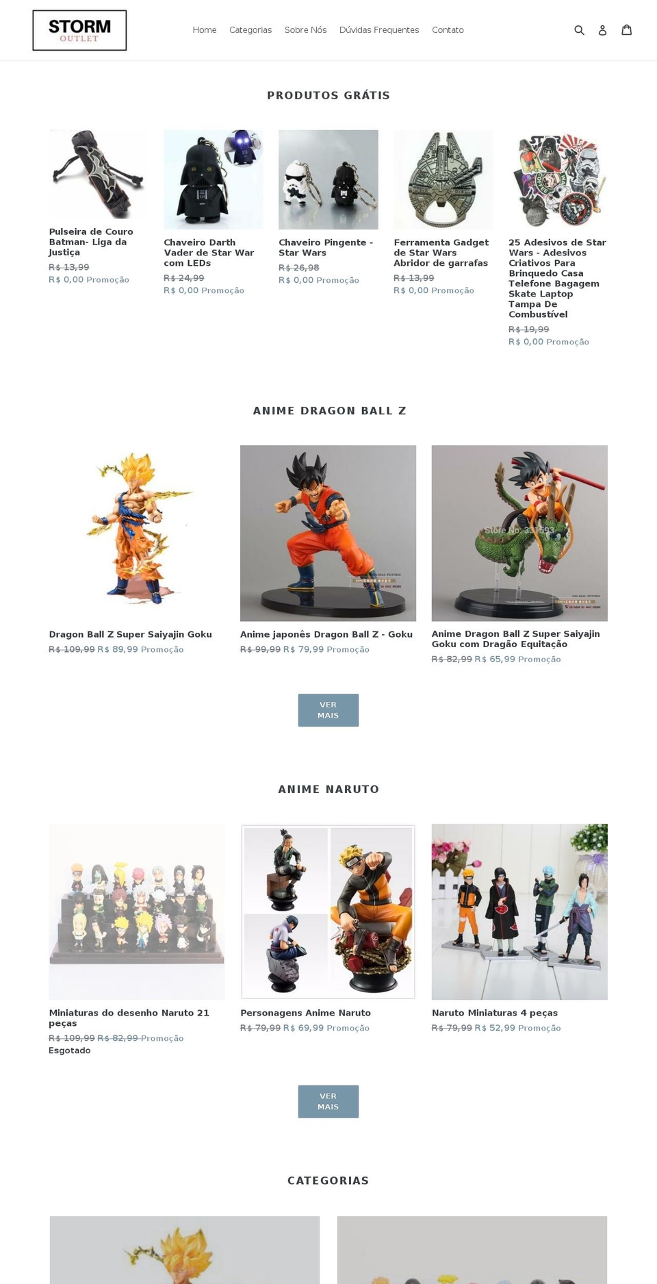stormoutlet.com shopify website screenshot