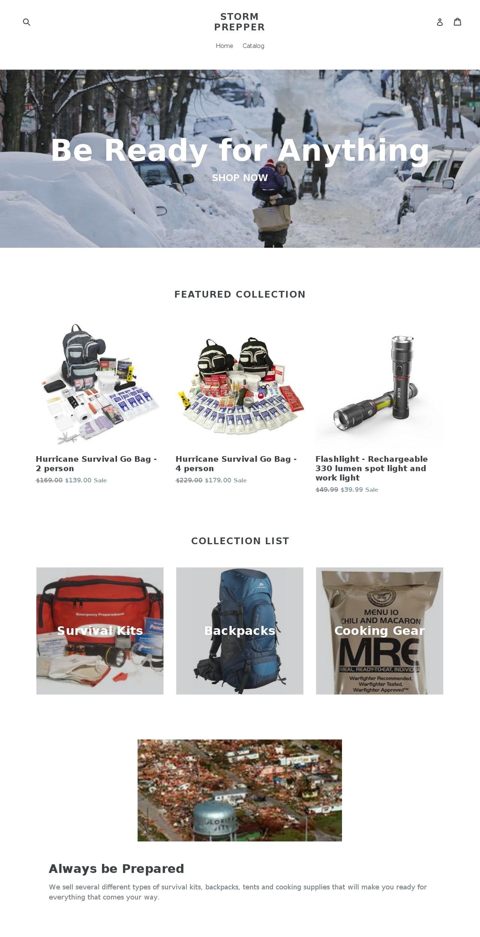 stormprepper.com — Shopify storefront screenshot
