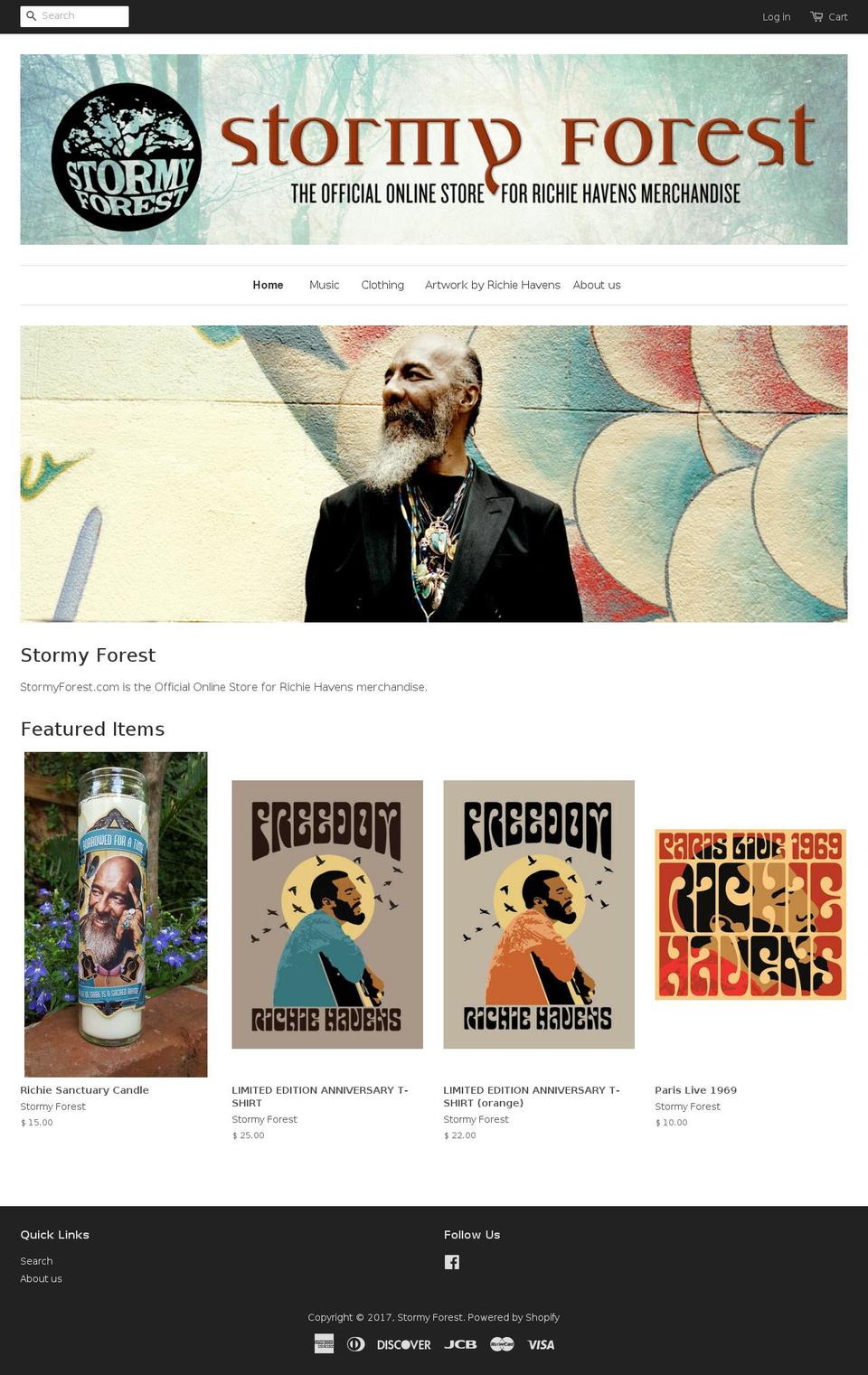 stormyforest.com shopify website screenshot