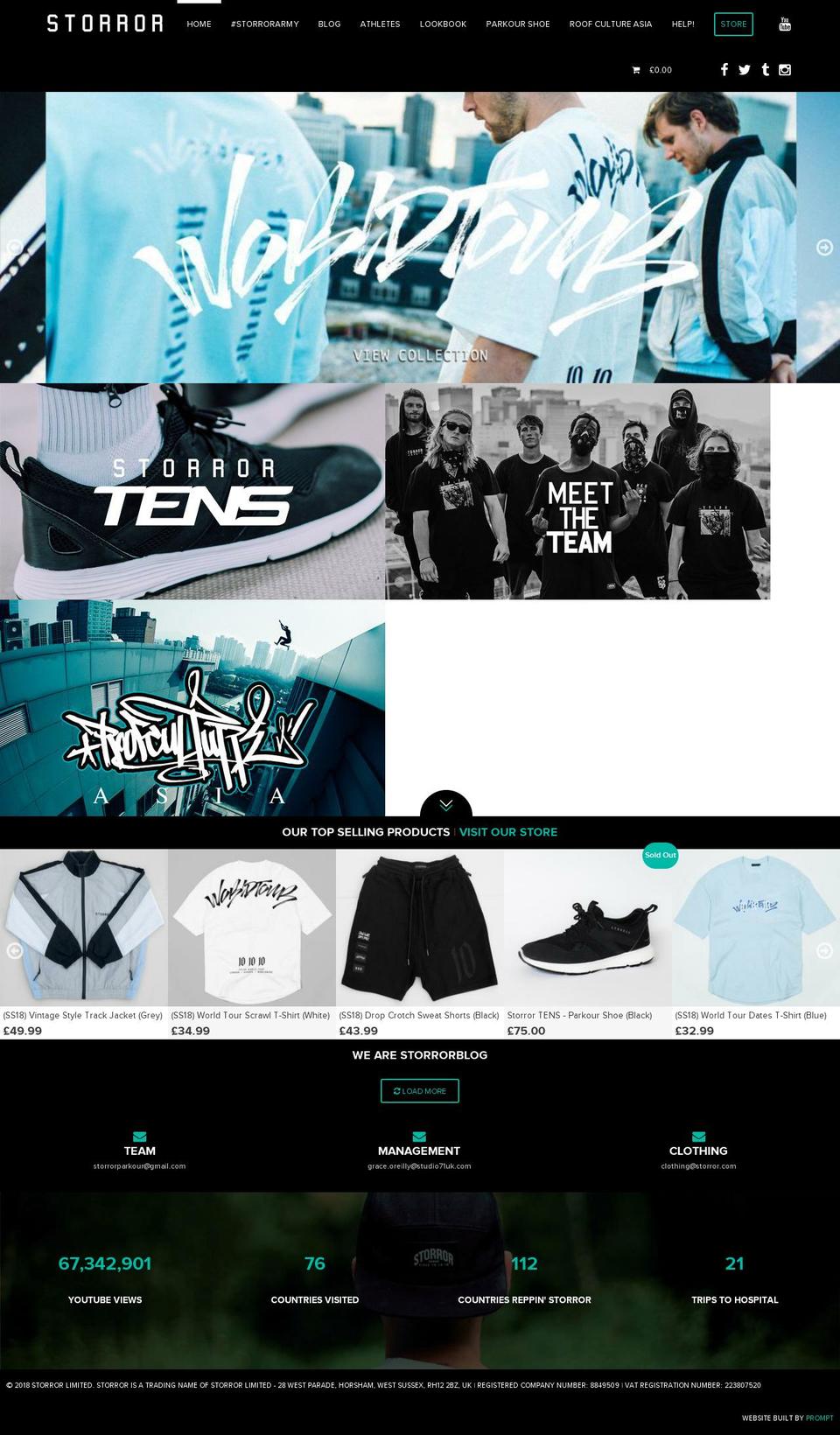 storrorparkour.com — Shopify storefront screenshot