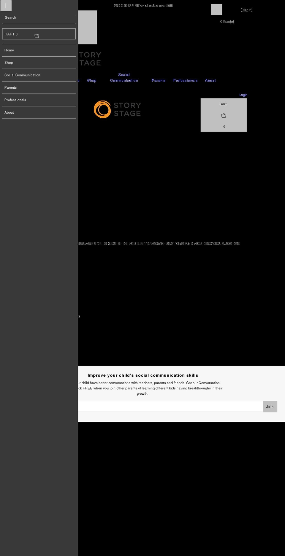 story-stage.com shopify website screenshot