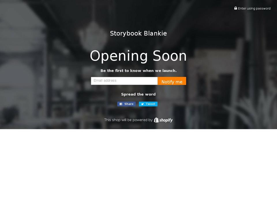 storybookblankie.com shopify website screenshot