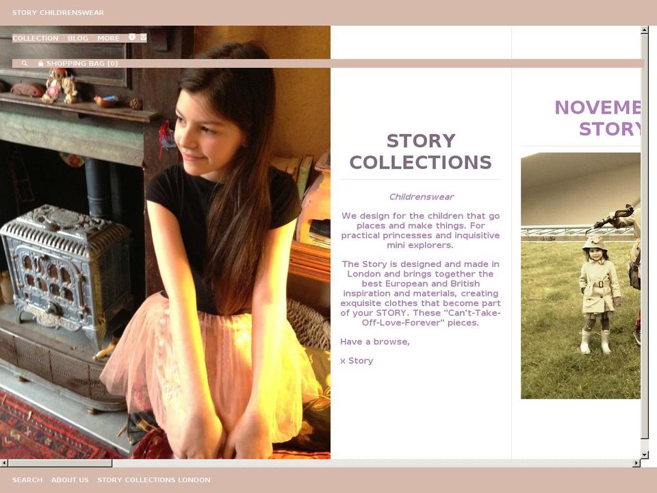 storychildrenswear.com shopify website screenshot