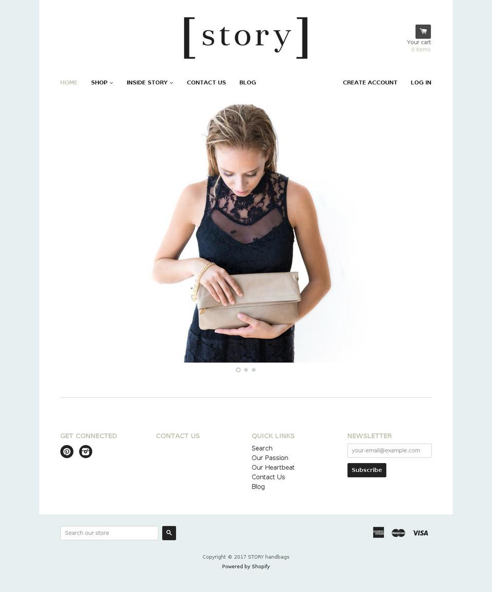 storyhandbags.com shopify website screenshot