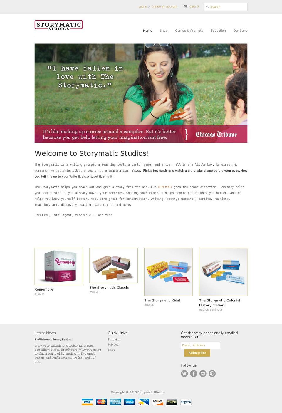 storymatic.com — Shopify storefront screenshot