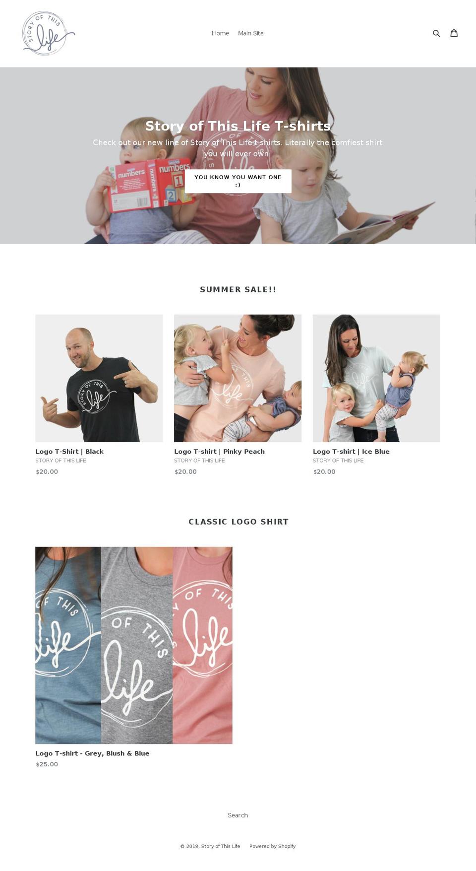 storyofthislifeshop.com — Shopify storefront screenshot