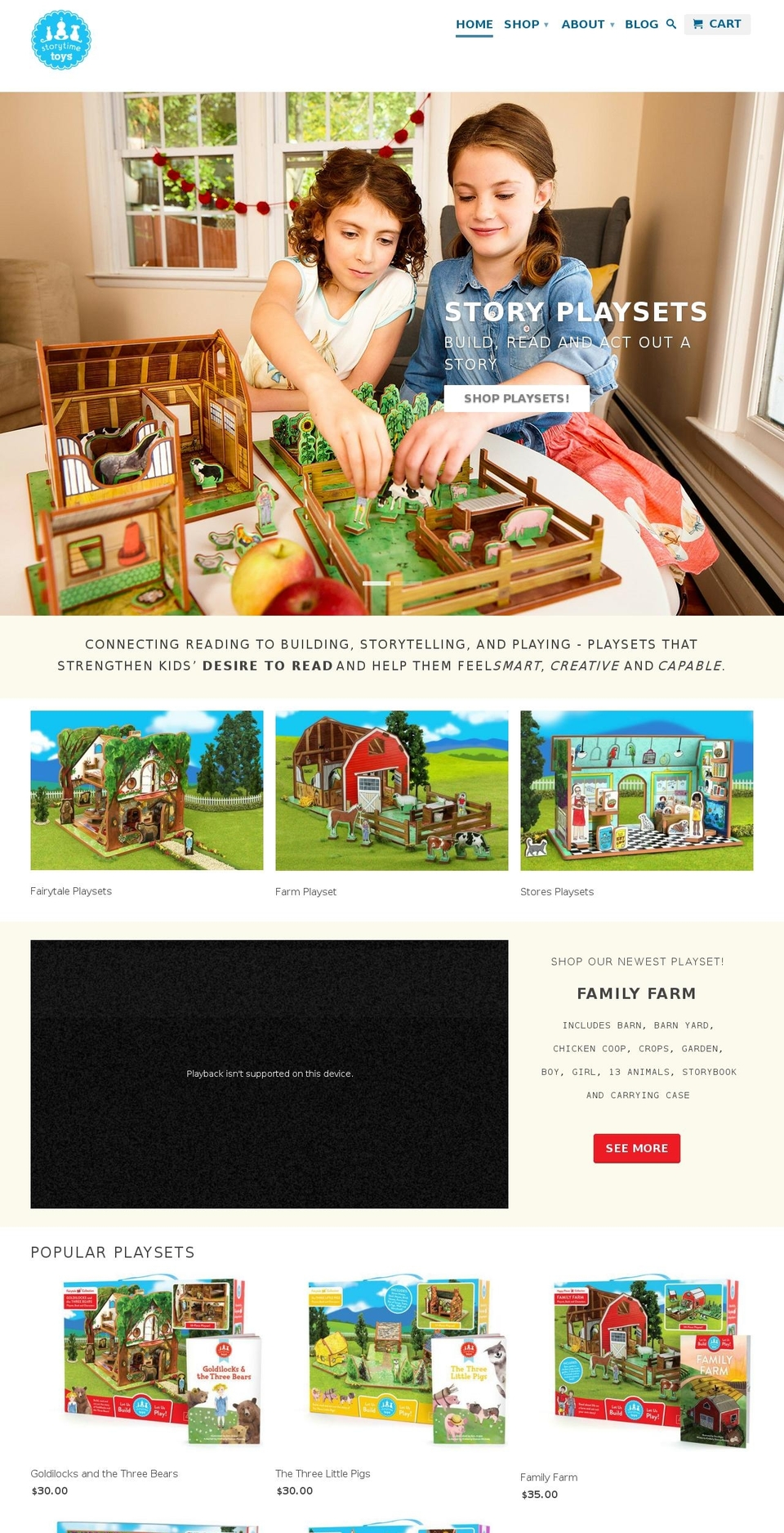 Product Update Shopify theme site example storytimetoys.com