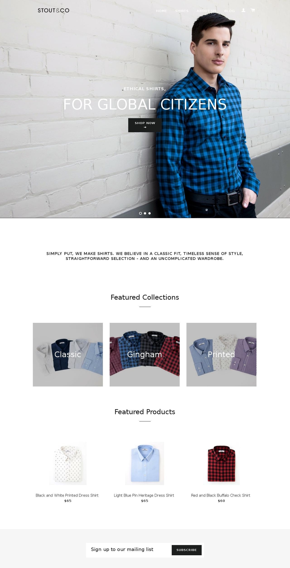 stoutnco.com shopify website screenshot