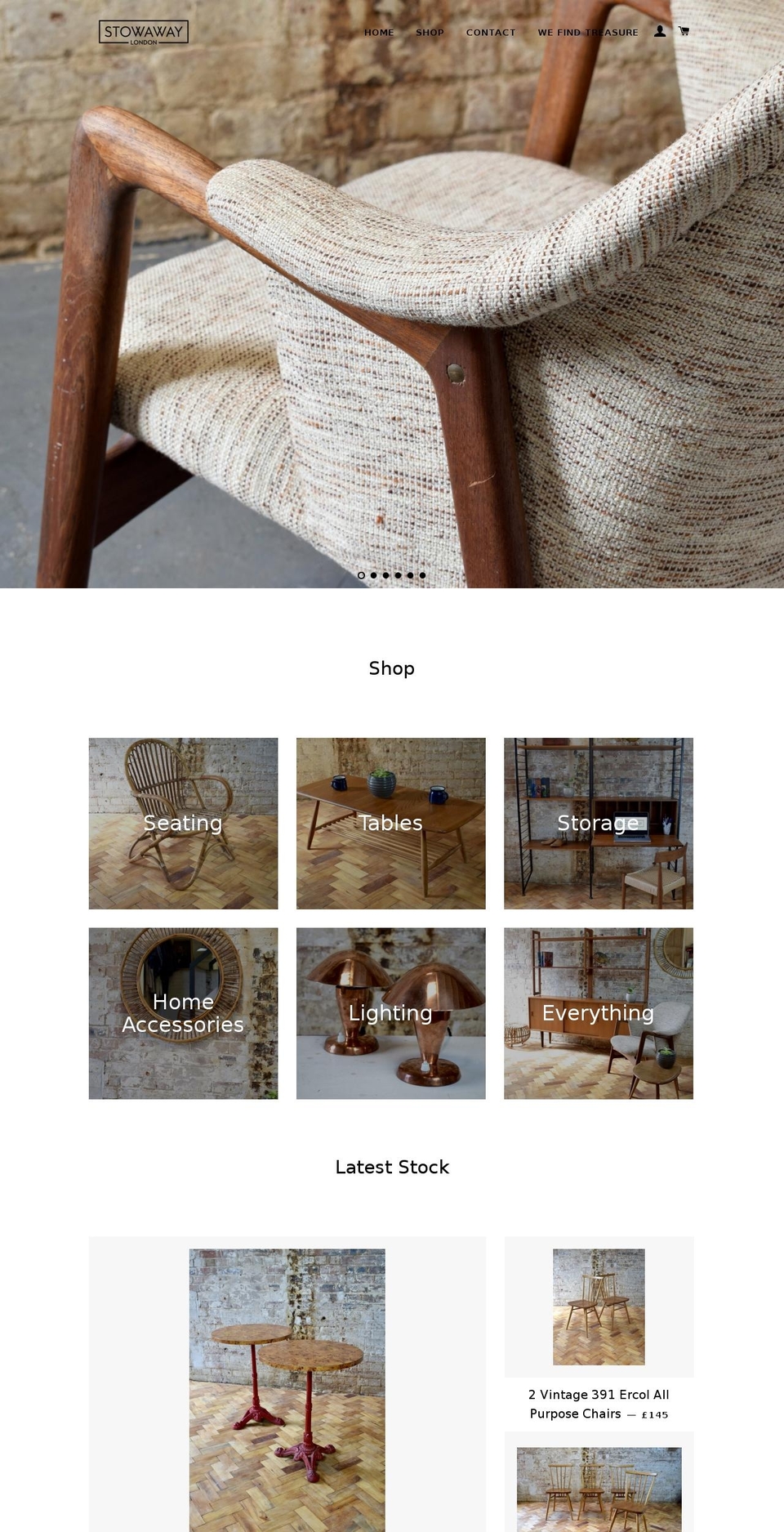 stowawaylondon.com — Shopify storefront screenshot