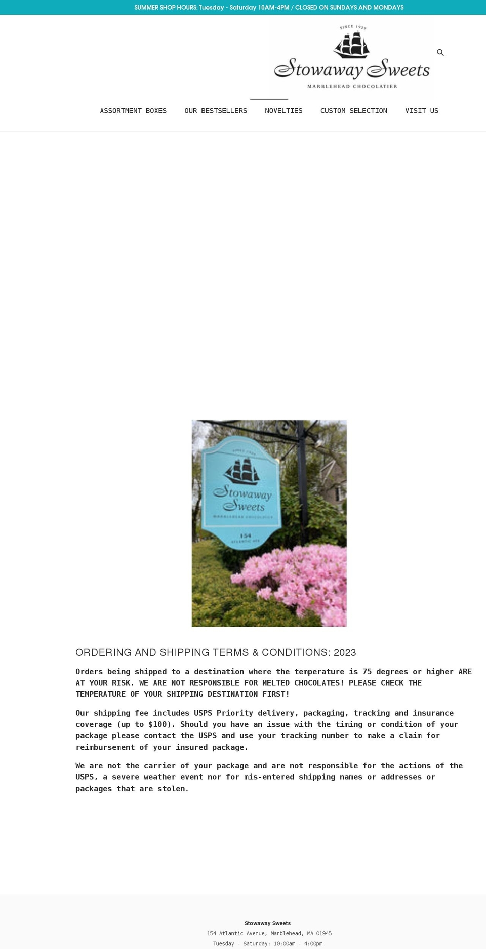 stowawaysweets.com shopify website screenshot
