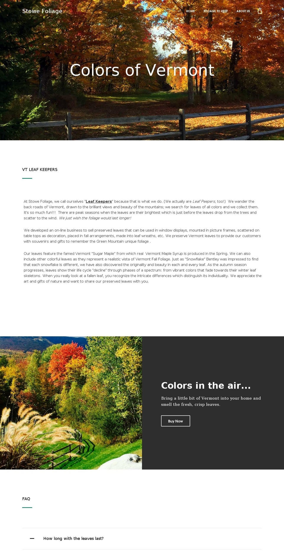 stowefoliage.com shopify website screenshot