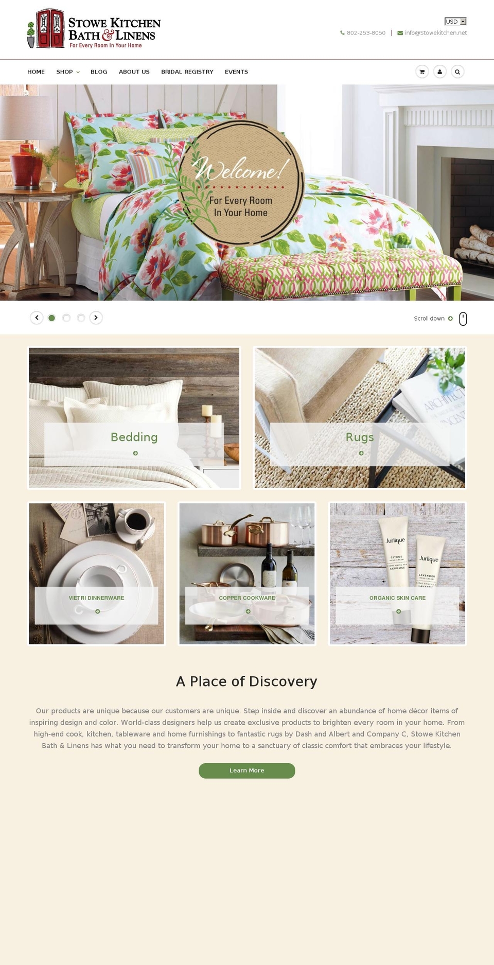 stowekitchen.net shopify website screenshot