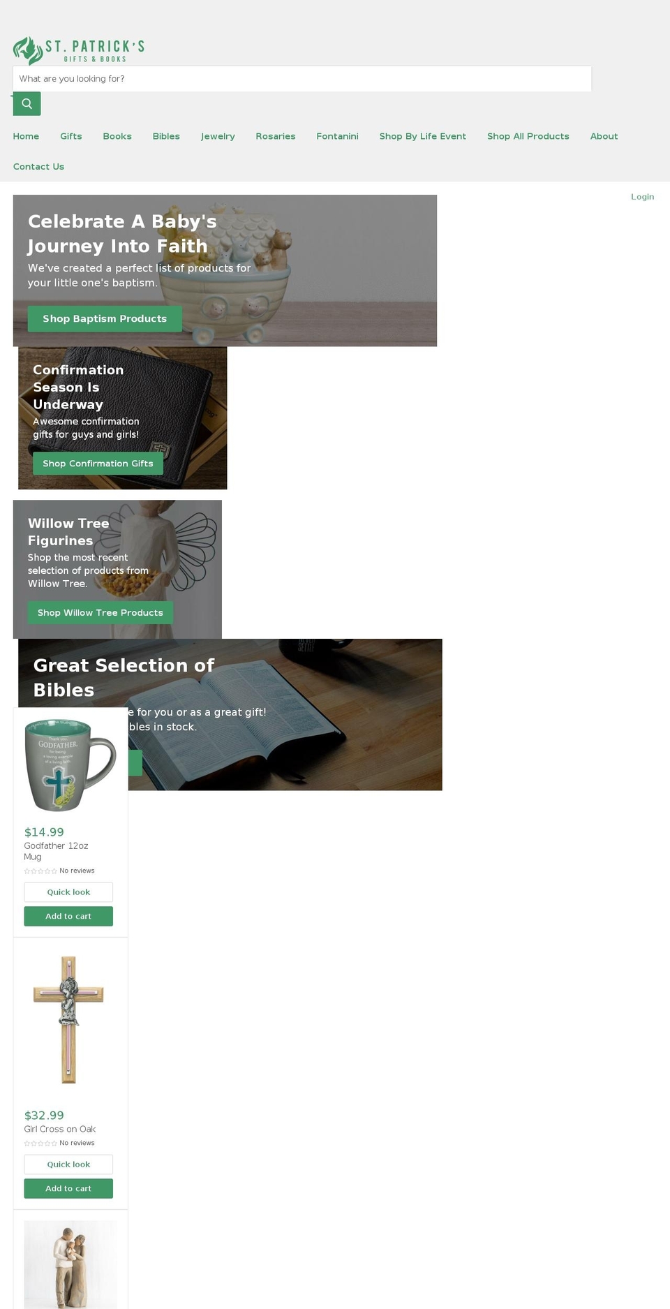 stpatricksgifts.com shopify website screenshot