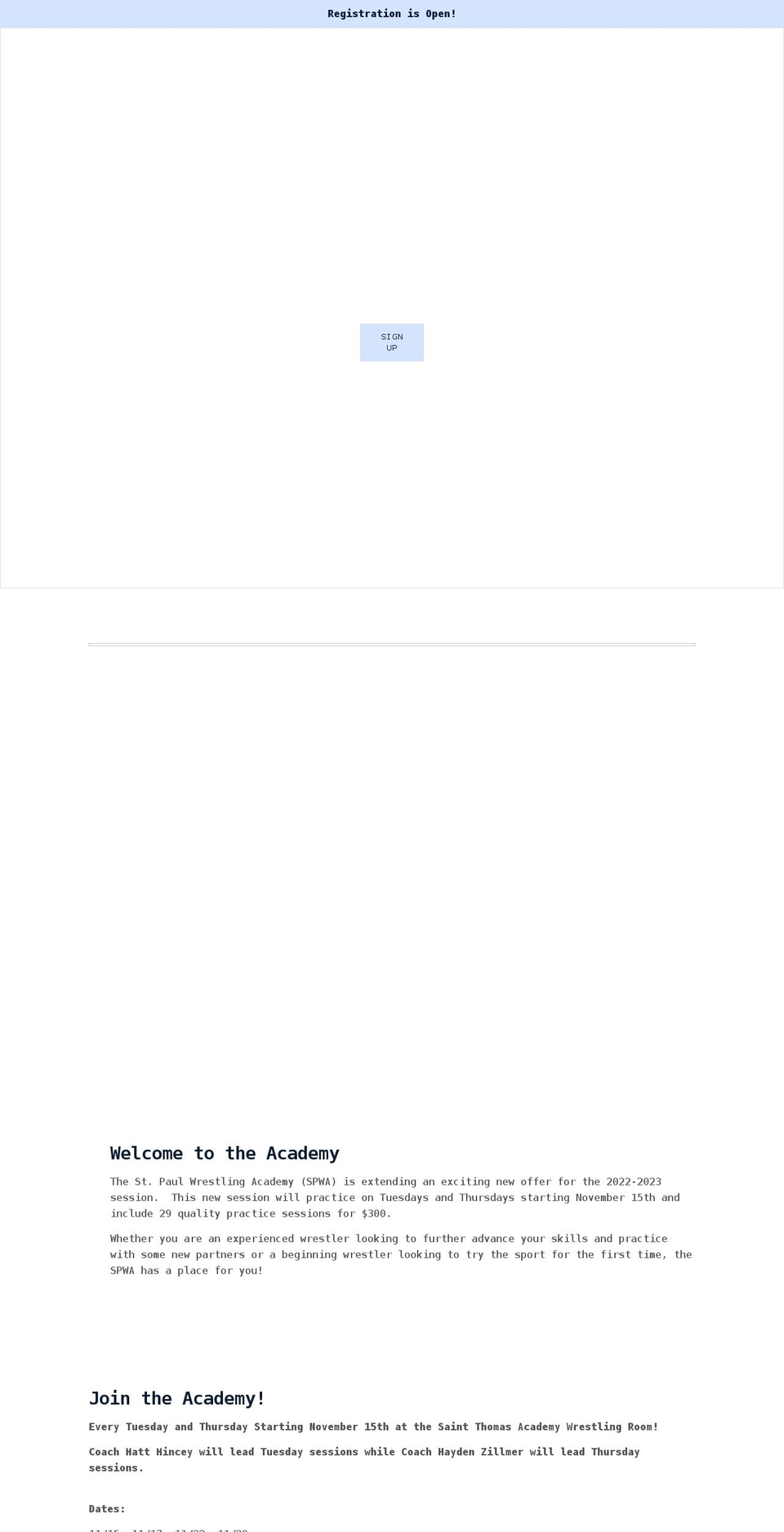 stpaulwrestling.com shopify website screenshot