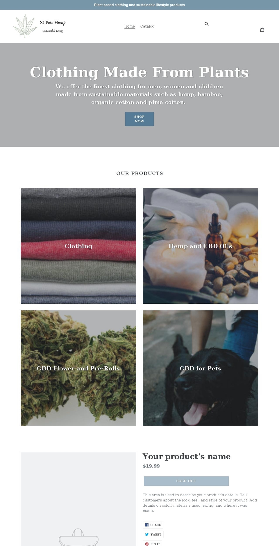 stpetehemp.com shopify website screenshot