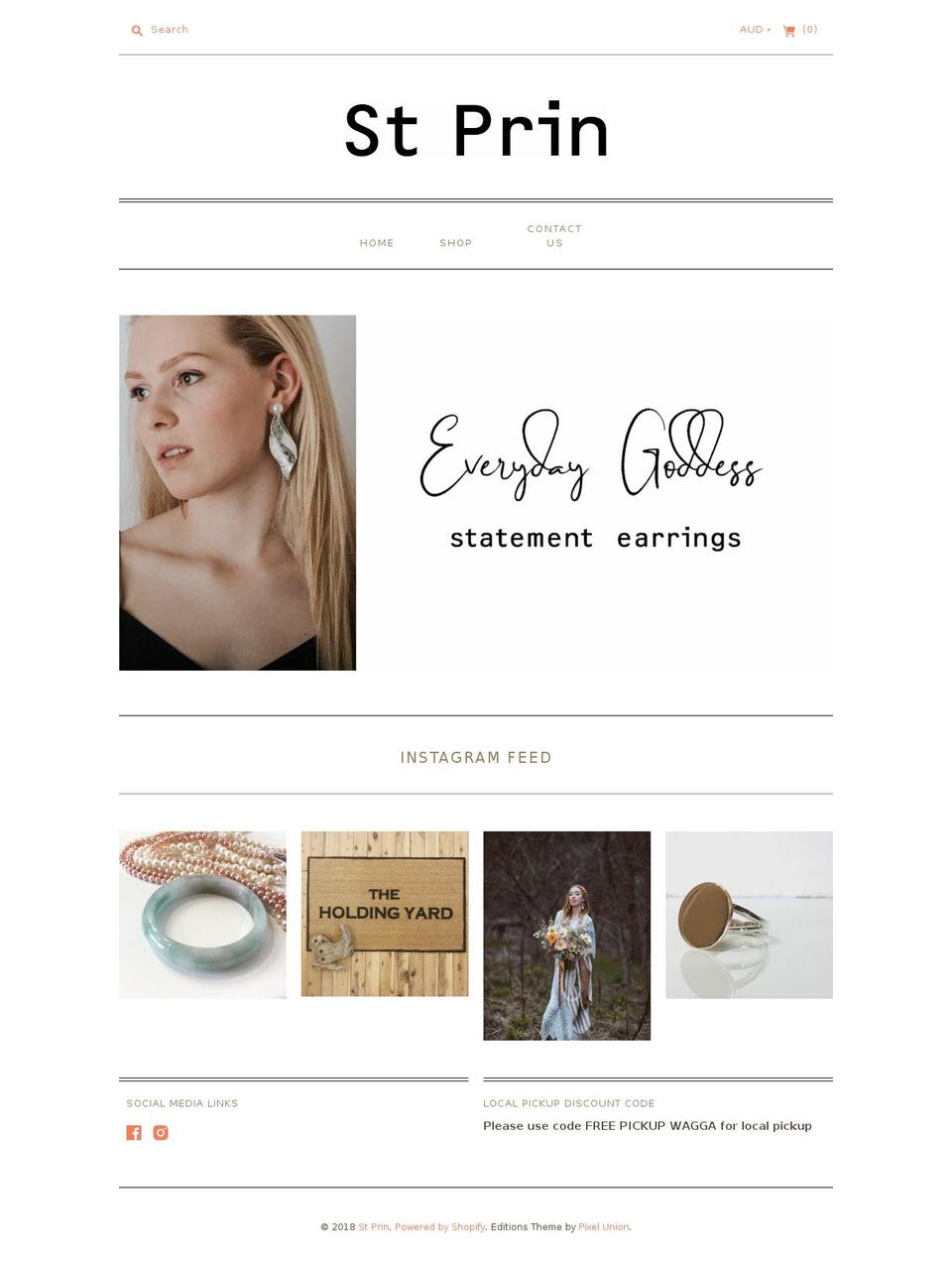 stprin.com shopify website screenshot