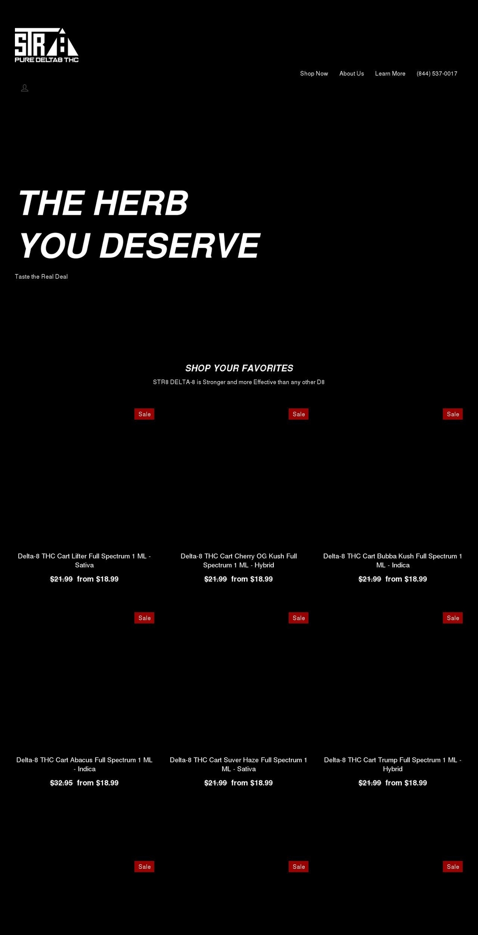 str8delta8.com shopify website screenshot