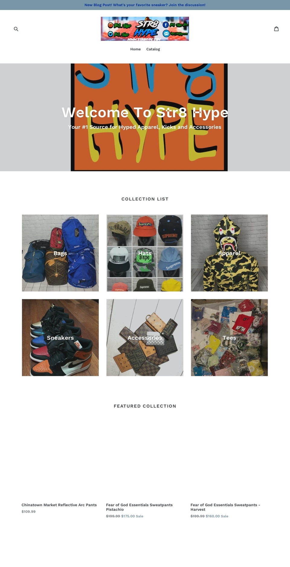 str8hype.com — Shopify storefront screenshot