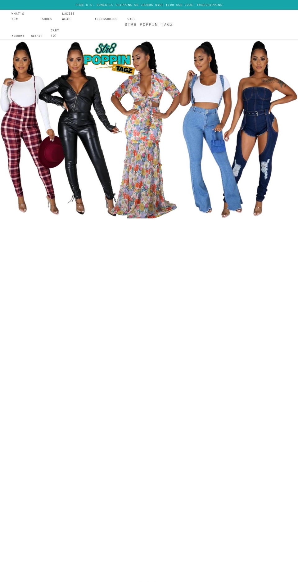 str8poppintagz.com shopify website screenshot