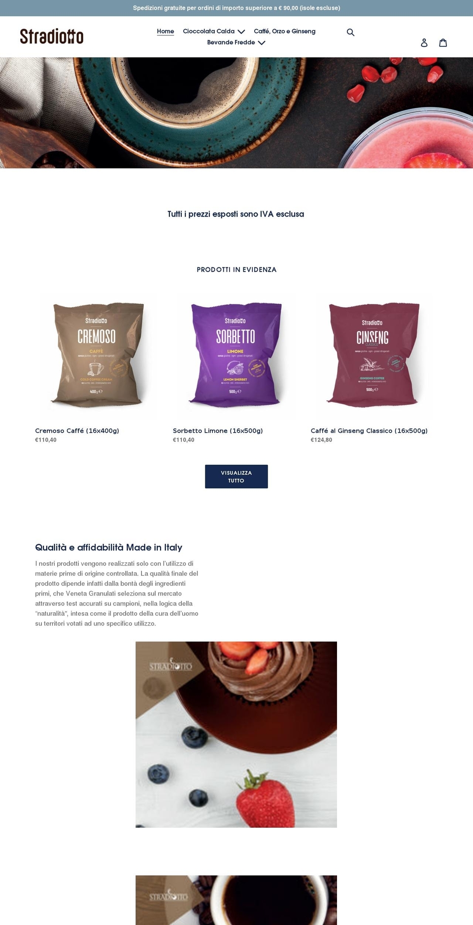 stradiotto.shop shopify website screenshot