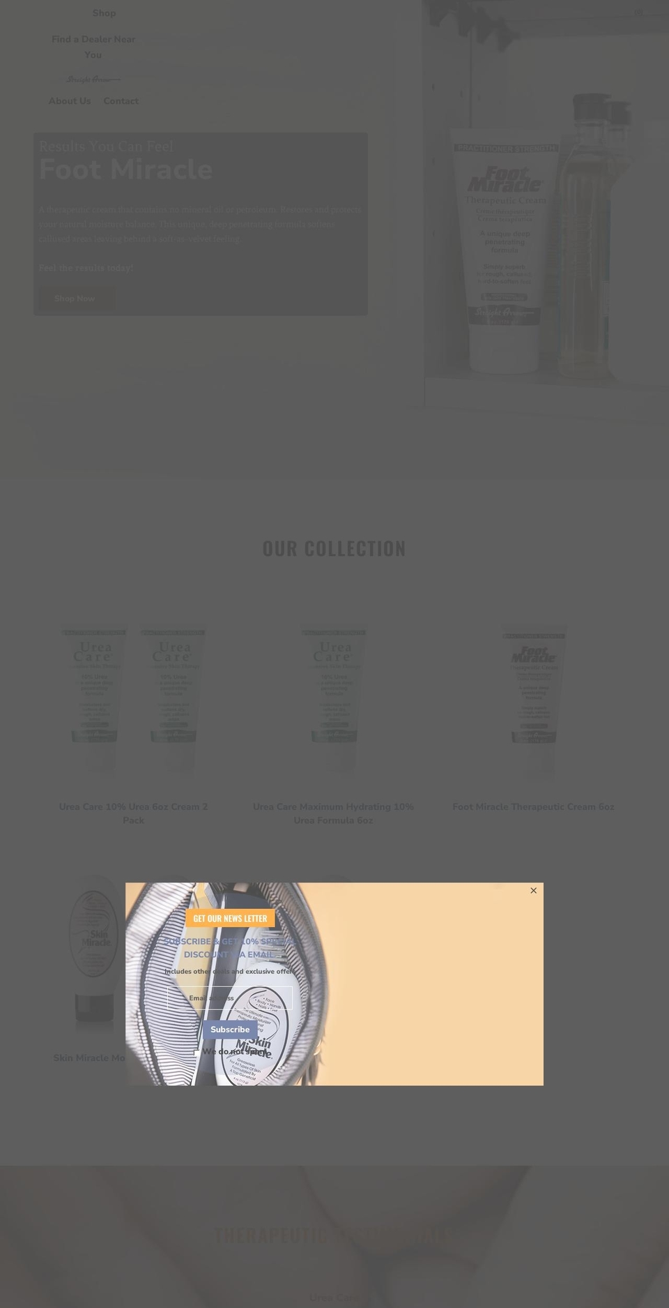 straightarrowtherapeutic.com shopify website screenshot