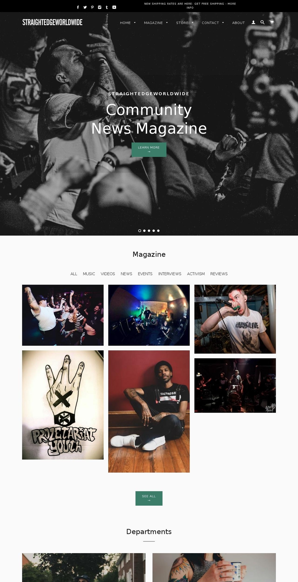 straightedgeworldwide.net shopify website screenshot