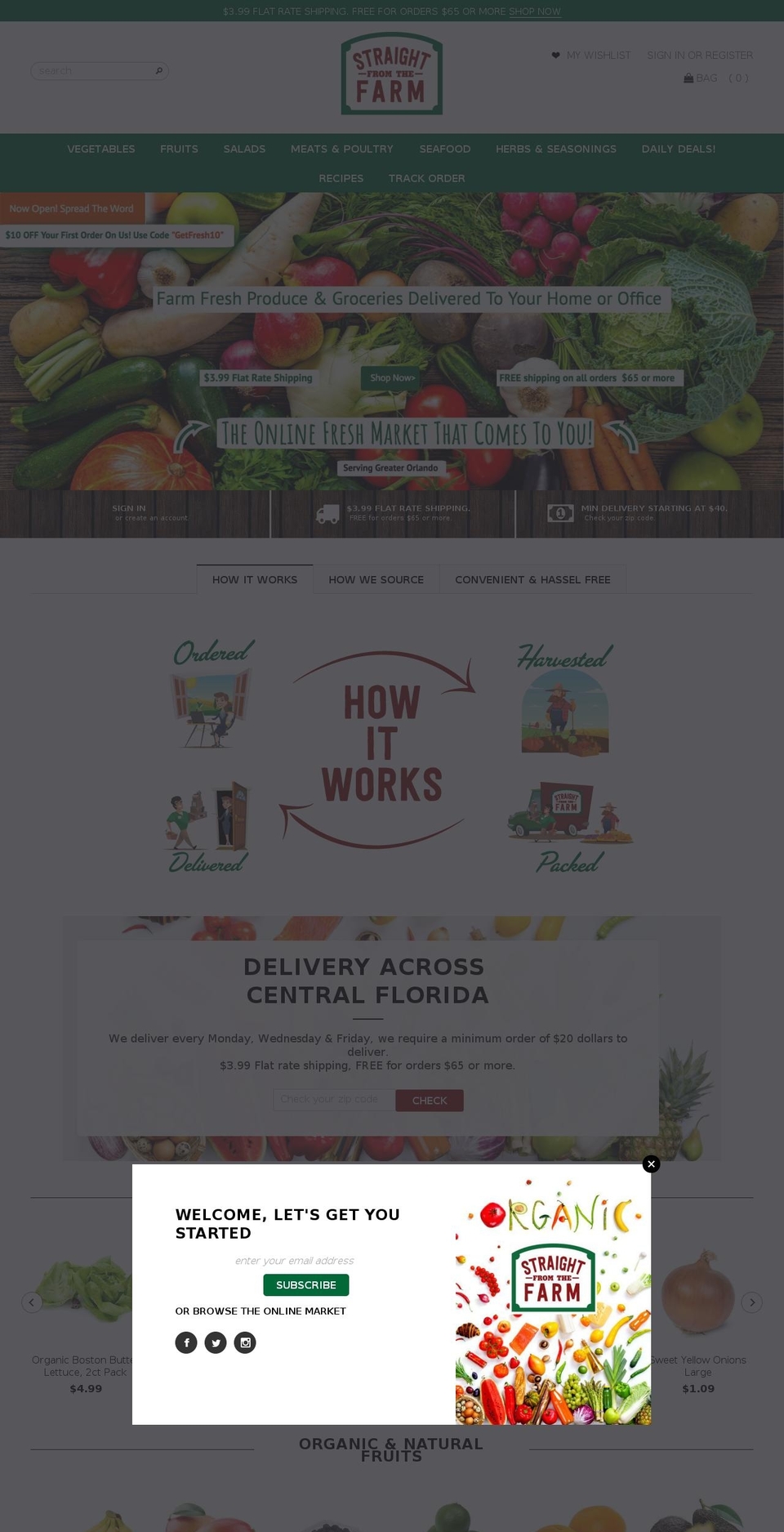 straightfromthefarm.com shopify website screenshot
