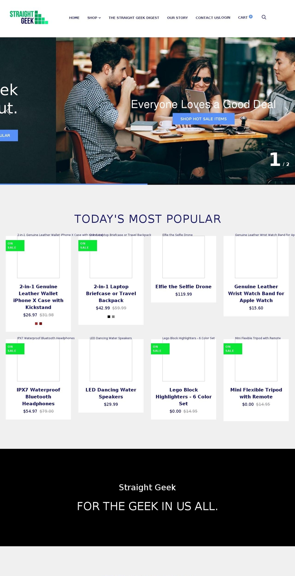 straightgeek.com shopify website screenshot