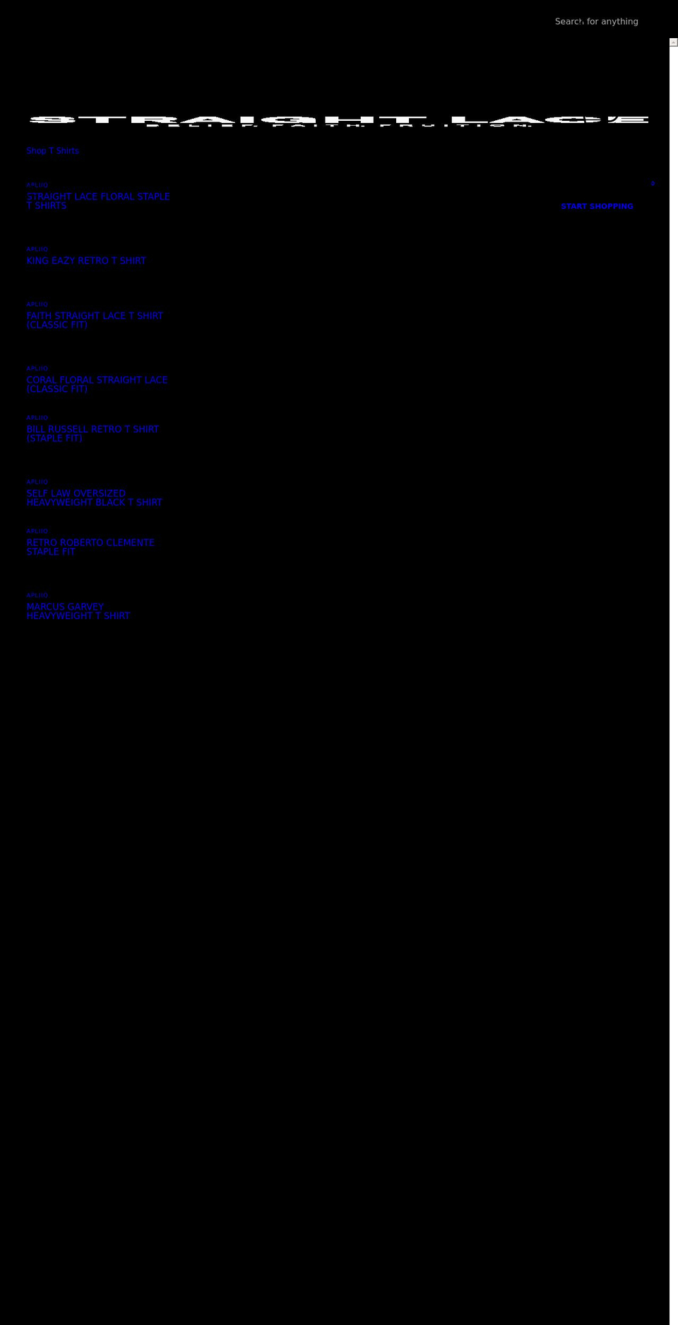 straightlace.net shopify website screenshot