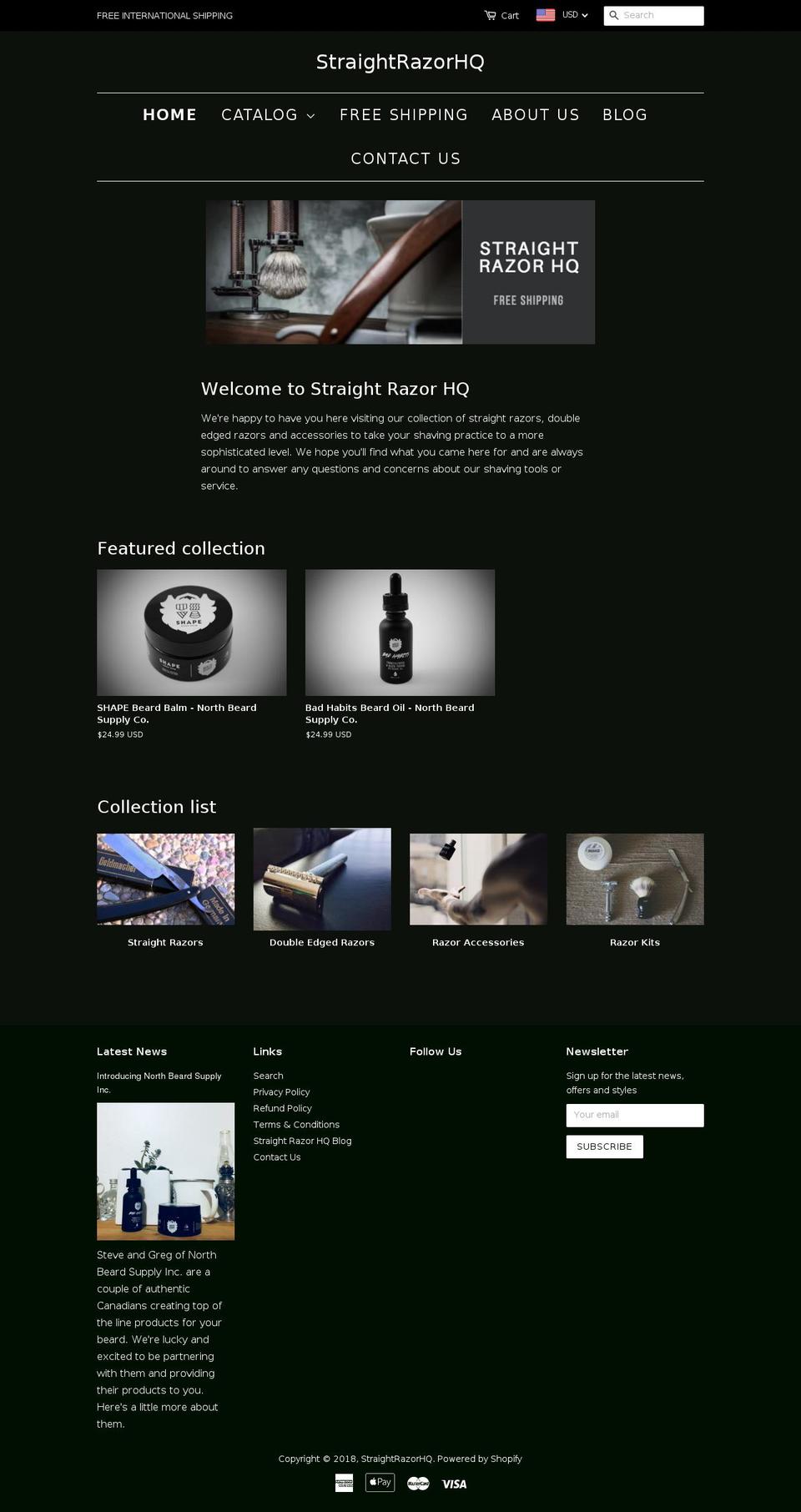 straightrazorhq.com — Shopify storefront screenshot