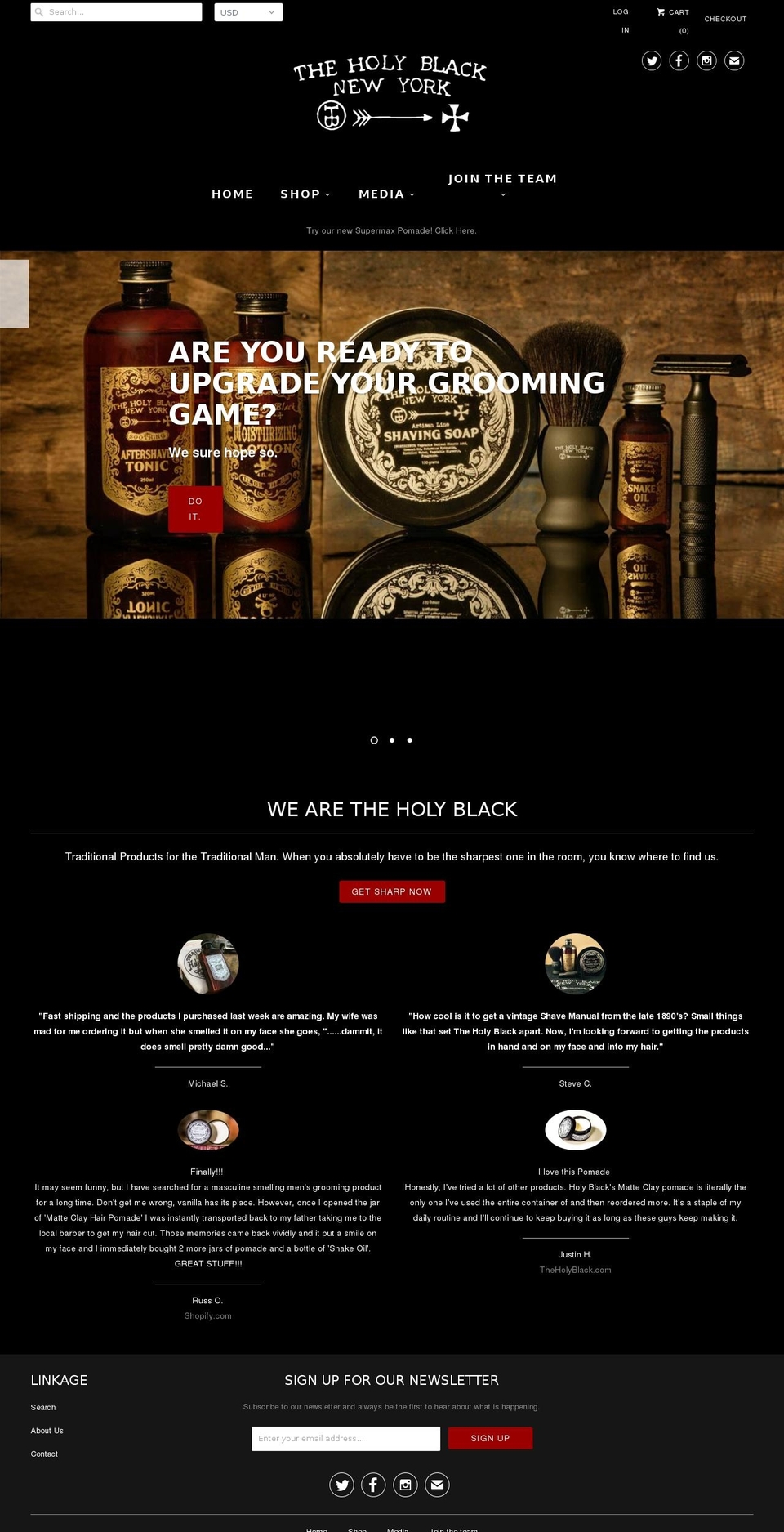 straightrazorspace.com — Shopify storefront screenshot