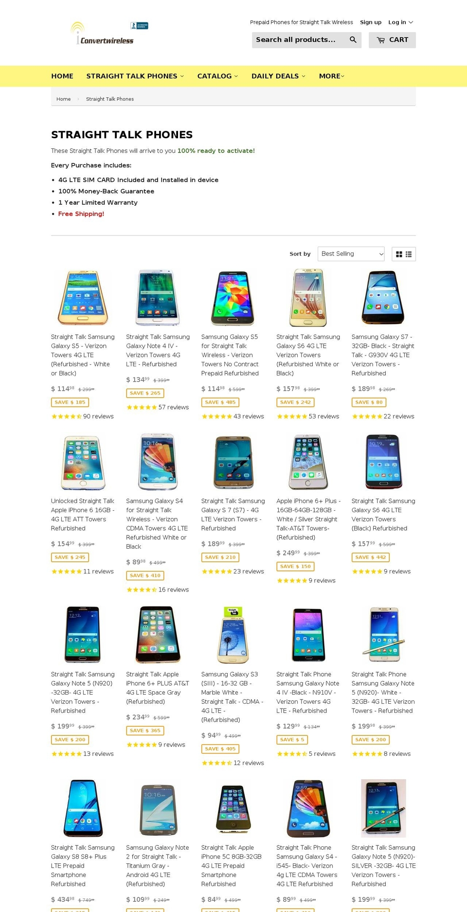 straighttalkcompatiblephone.com shopify website screenshot