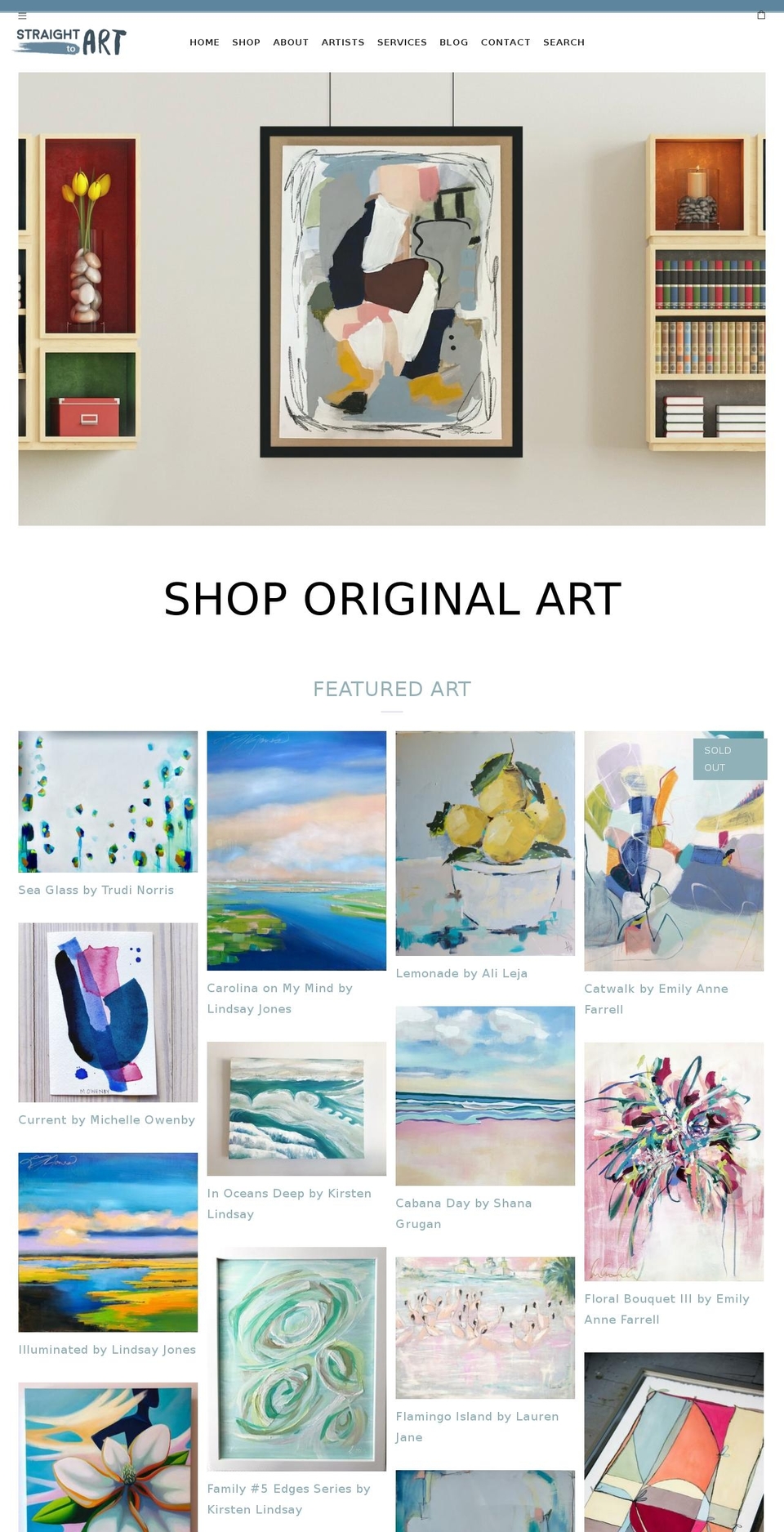 straighttoart.com — Shopify storefront screenshot