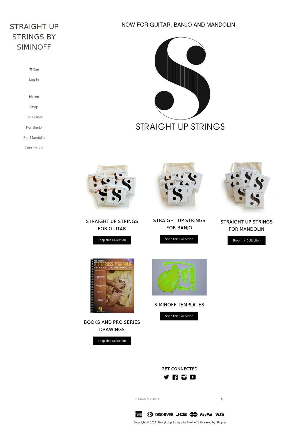 straightupstrings.com shopify website screenshot