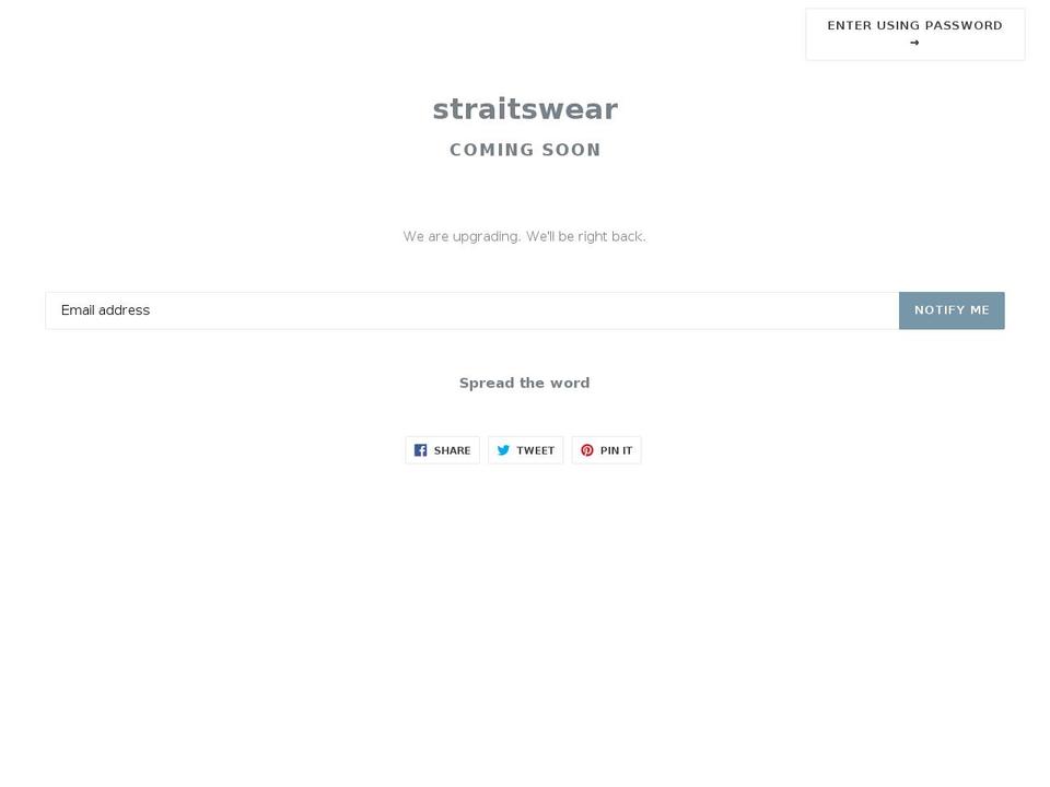 Copy of Copy of Debut Shopify theme site example straitswear.com