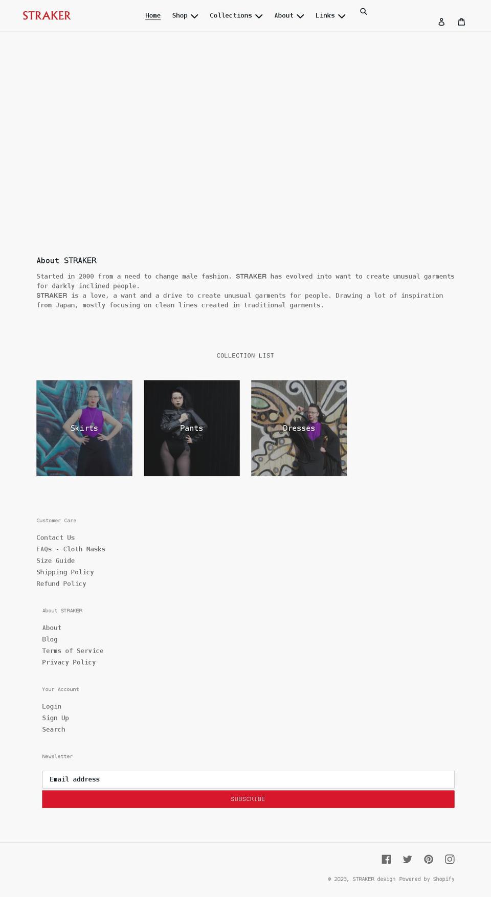 straker.design shopify website screenshot