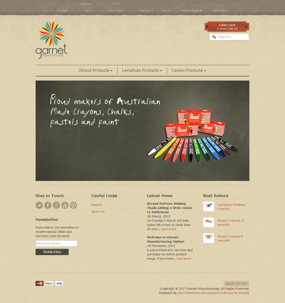 strandart.com.au shopify website screenshot