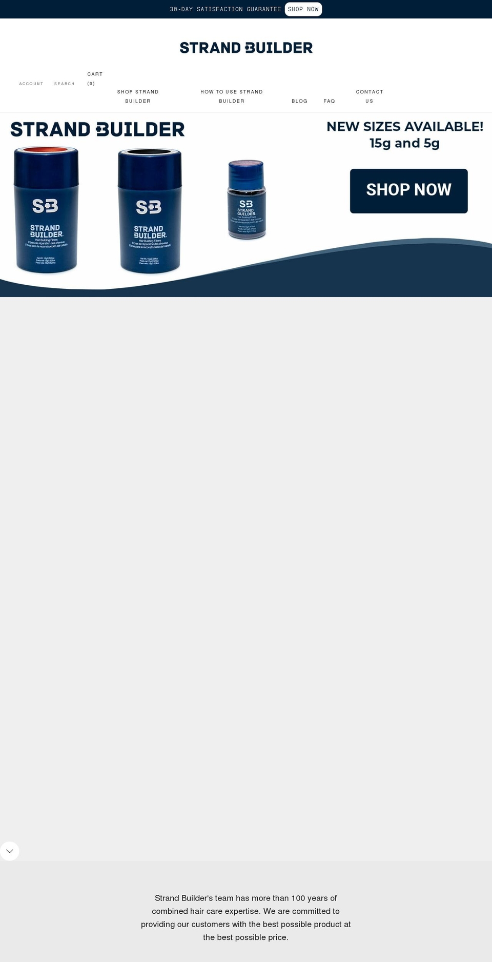strandbuilder.com shopify website screenshot