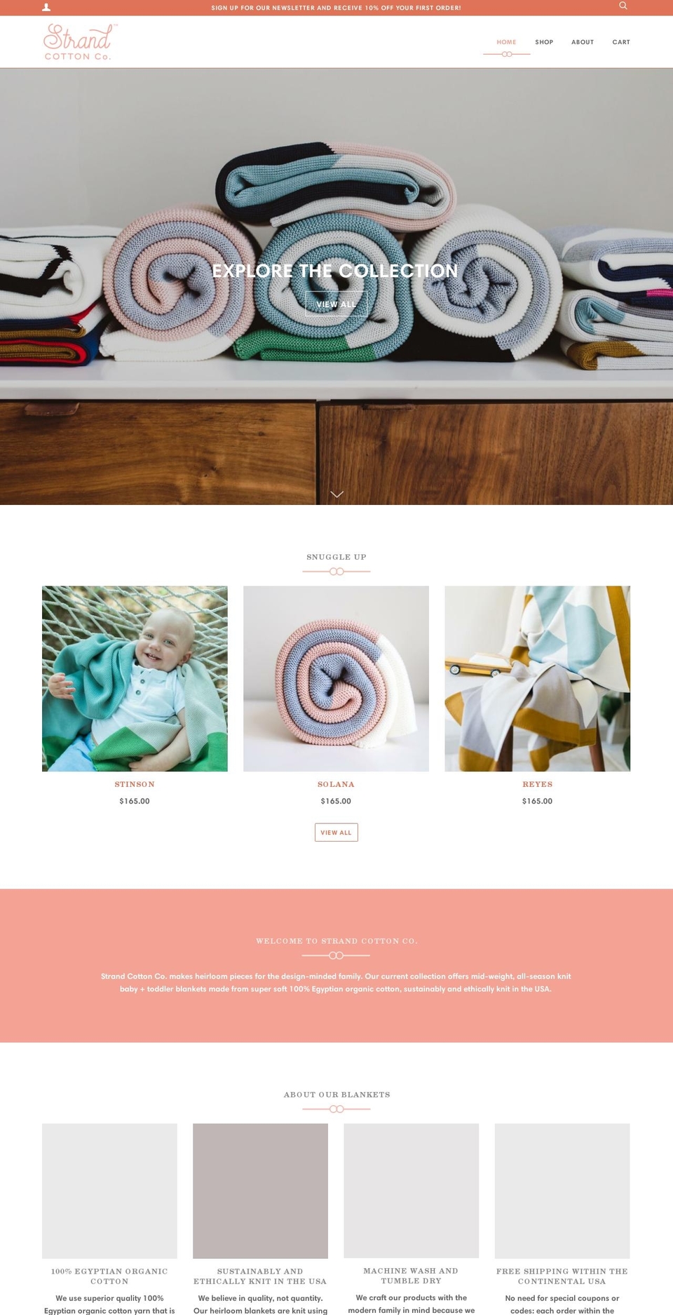 strandcotton.com — Shopify storefront screenshot